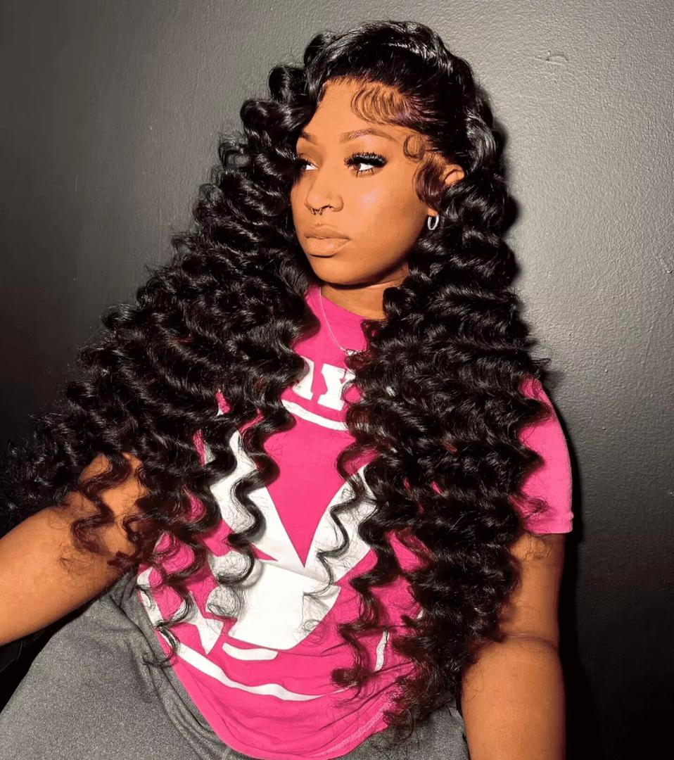 13*4 Lace Wig Deep Wave 180 Density