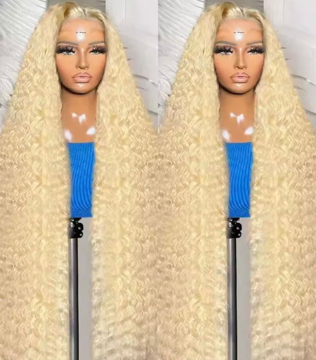 Lace Front Wig 13*4 Curly Blond 200%