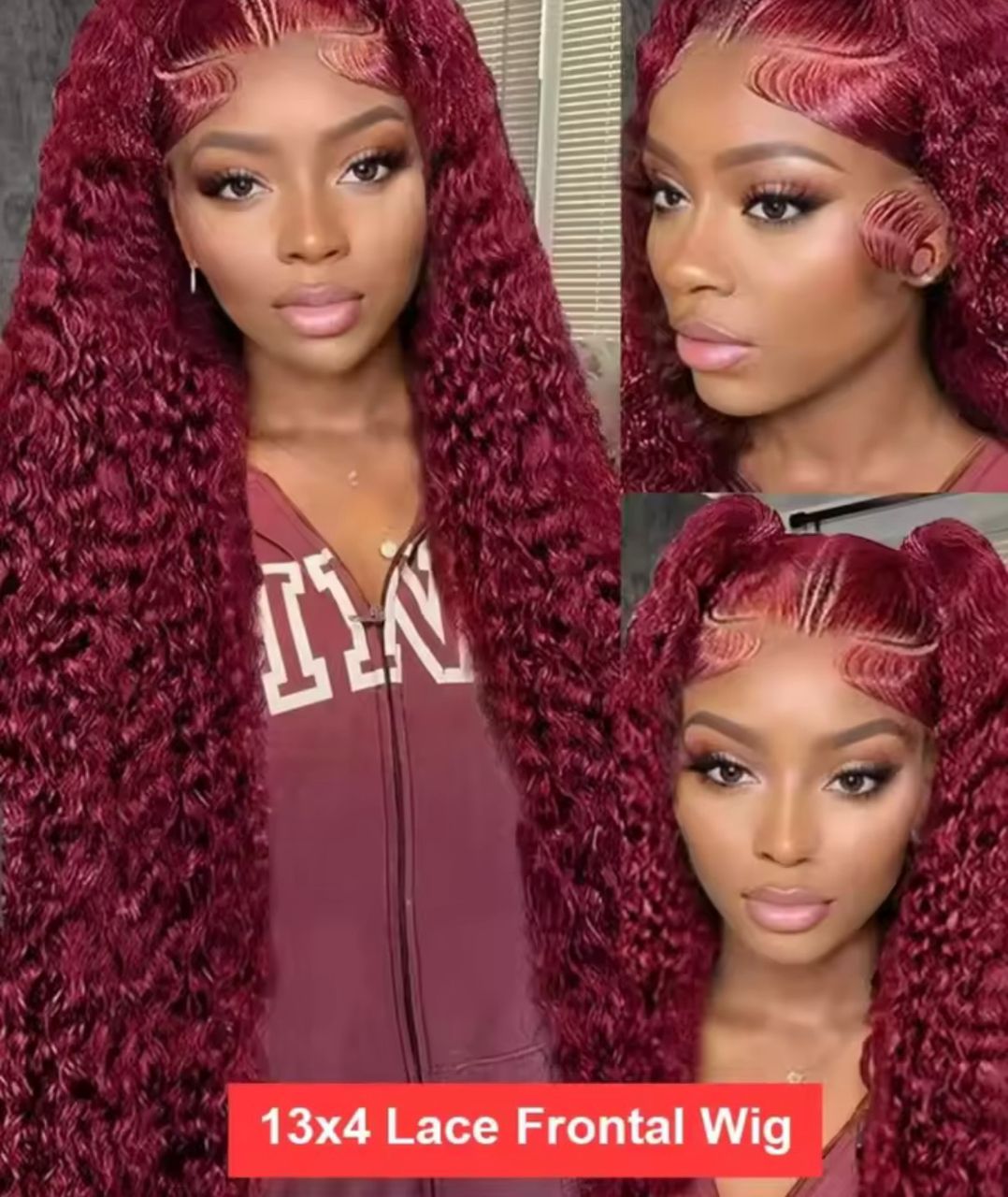 13*4 Lace Front Wig 180%  Water Wave Color